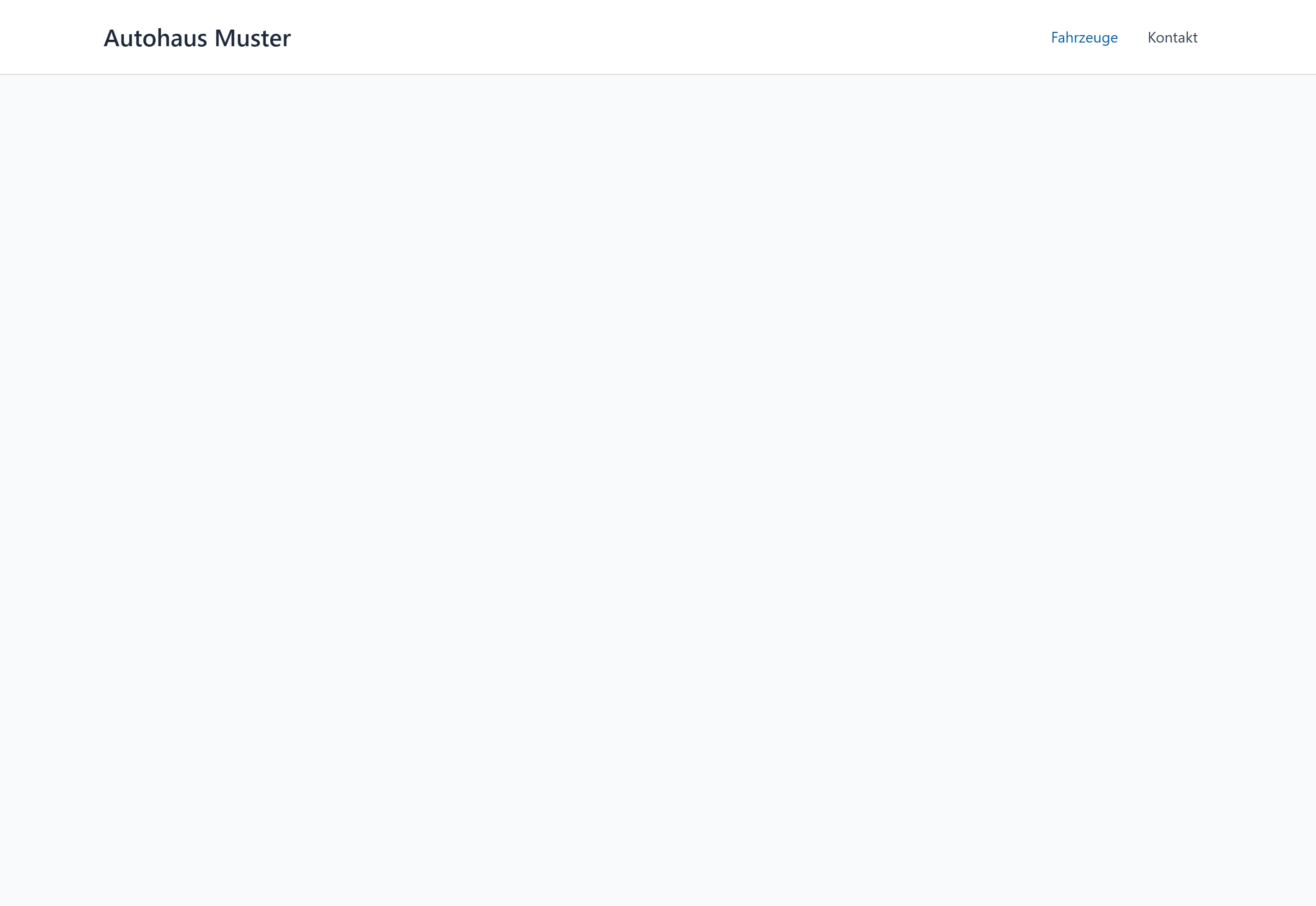 Leere WordPress-Seite mit Kopfzeile des Themes